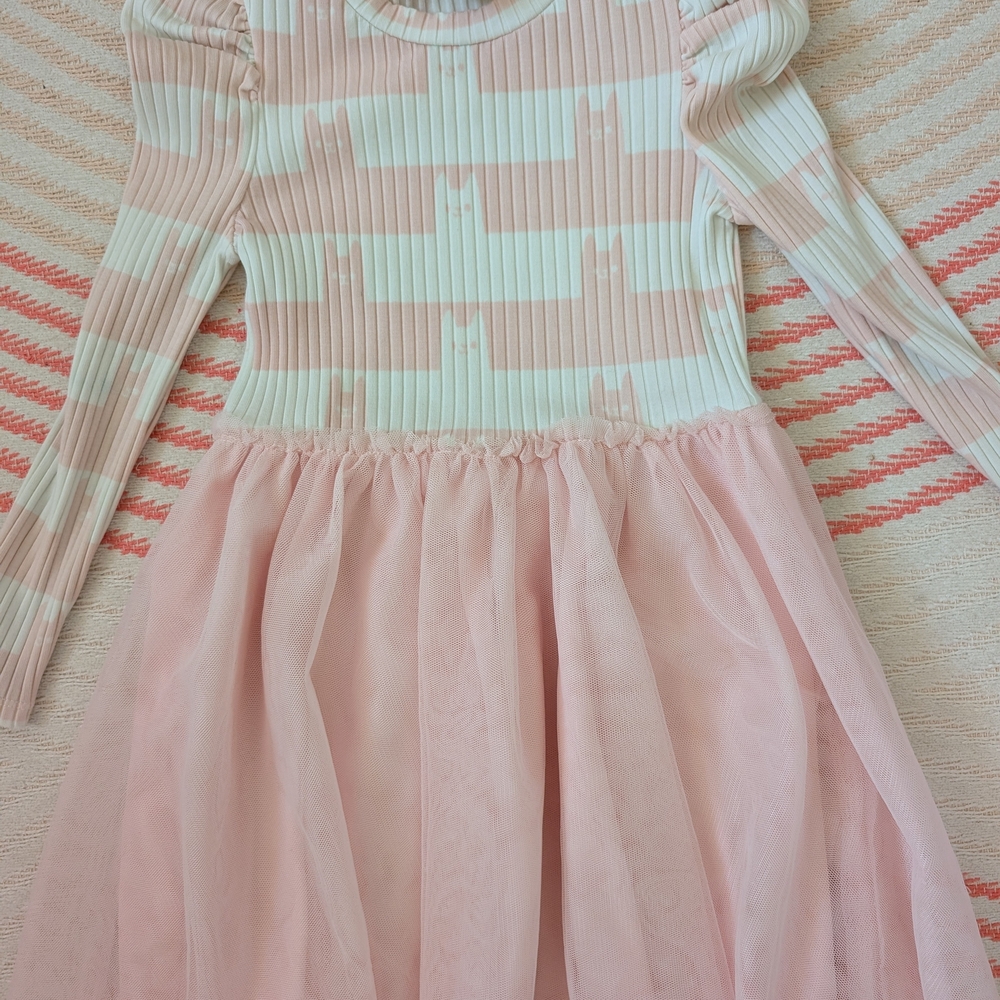 Pink Striped Kids Dress